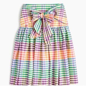 J. Crew Colorful Plaid A-Line Skirt